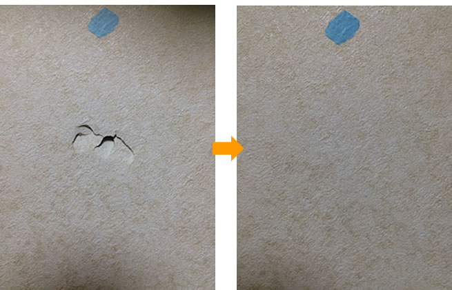 壁穴補修の説明画像